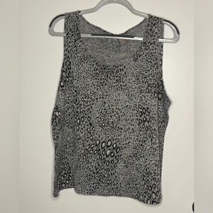 Chico's Black and Gray Patterned Tank Top